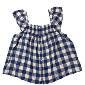 Old Navy Tank Style Top Size 2X in Blue and White Checks
